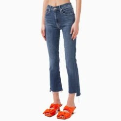 MOTHER Insider Crop Sted Jeans -Free Vibe Shop mother GCR Insider Crop Sted Jeans 3