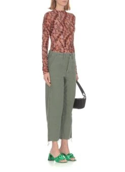 MOTHER The Patch Pocket Private Ankle High-waisted Jeans -Free Vibe Shop mother Green The Patch Pocket Private Ankle High waisted Jeans 3