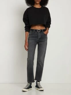 Free Vibe Shop -Free Vibe Shop mother Grey The Tomcat Ankle Mid Rise Jeans 1