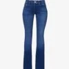 MOTHER The Weekender Flared-leg High-rise Cotton-blend Jeans -Free Vibe Shop mother HIGH TIDE The Weekender Flared leg High rise Cotton blend Jeans