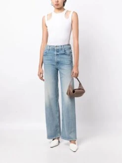 MOTHER High-waisted Washed Jeans -Free Vibe Shop mother High Waisted Spinner Skimp 1