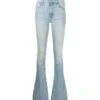 MOTHER The Runaway Fray Mid-rise Slim Bootcut Jeans 2 MOTHER The Runaway Fray Mid-rise Slim Bootcut Jeans -Free Vibe Shop mother LIGHT BLUE The Runaway Fray Mid rise Slim Bootcut Jeans