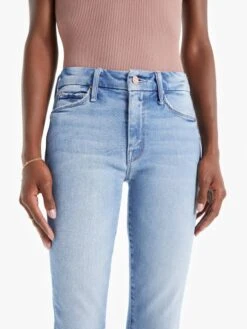 MOTHER The Looker Ankle Fray Au Revoir -Free Vibe Shop mother Medium Blue The Looker Ankle Fray Au Revoir 3