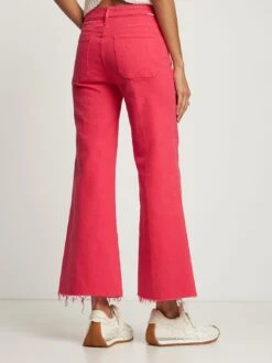 MOTHER The Patch Pocket Roller Ankle Fray Jeans -Free Vibe Shop mother Pink The Patch Pocket Roller Ankle Fray Jeans 2