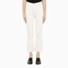 MOTHER The Hustler Ankle Fray Cream Jeans -Free Vibe Shop mother The Hustler Ankle Fray Cream Jeans