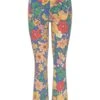 MOTHER Floral-print Flared Jeans -Free Vibe Shop mother black Floral print Flared Jeans