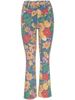 MOTHER Floral-print Flared Jeans