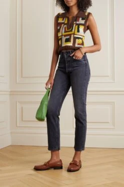 MOTHER The Tomcat High-rise Straight-leg Jeans -Free Vibe Shop mother black Jean Droit Taille Haute The Tomcat 1