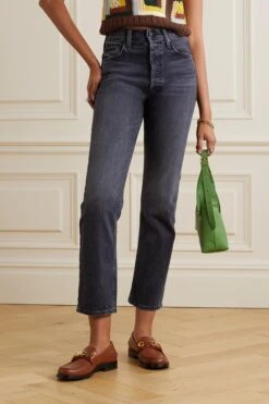 MOTHER The Tomcat High-rise Straight-leg Jeans -Free Vibe Shop mother black Jean Droit Taille Haute The Tomcat 2