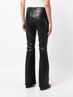 MOTHER The Weekender Heel Leather Trousers -Free Vibe Shop mother black Pantalon The Weekender Heel en cuir