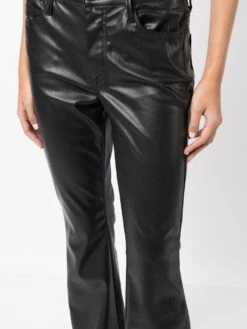 MOTHER The Weekender Heel Leather Trousers -Free Vibe Shop mother black The Weekender Heel Lederhose
