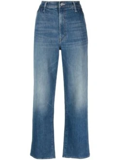 MOTHER High-rise Cropped Flared Jeans