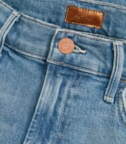 MOTHER Hustler High-rise Flared Jeans -Free Vibe Shop mother blue Hustler High rise Flared Jeans 2