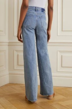 MOTHER The Enchanter Heel Free & Wild Wide Leg Jean -Free Vibe Shop mother blue Jean Large Taille Haute The Enchanter Heel 3