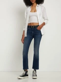 MOTHER The Insider Ankle Mid Rise Jeans -Free Vibe Shop mother blue Jeans the insider 1