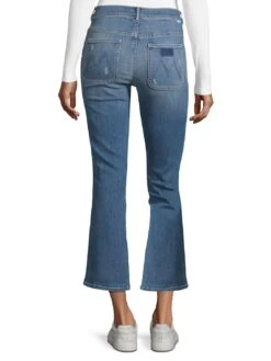 Free Vibe Shop -Free Vibe Shop mother blue Patch pocket Flare Jeans 1