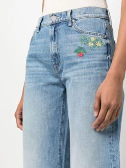 MOTHER The Dodger Ankle Cropped Jeans -Free Vibe Shop mother blue The Dodger Ankle Cropped Jeans 2