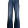MOTHER The Lasso Heel High-rise Wide-leg Jeans -Free Vibe Shop mother blue The Lasso Heel High rise Wide leg Jeans