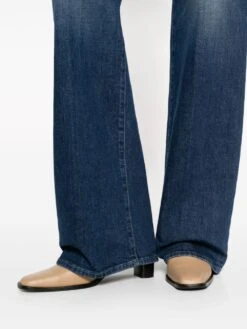 MOTHER The Lasso Heel High-rise Wide-leg Jeans 7 MOTHER The Lasso Heel High-rise Wide-leg Jeans -Free Vibe Shop mother blue The Lasso Heel high rise wide leg jeans 2
