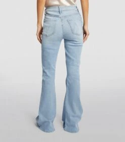 MOTHER The Super Cruiser High-rise Flared Jeans -Free Vibe Shop mother blue The Super Cruiser High rise Flared Jeans 3