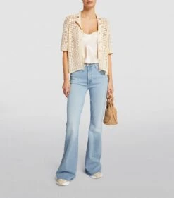 MOTHER The Super Cruiser High-rise Flared Jeans -Free Vibe Shop mother blue The Super Cruiser High rise Flared Jeans 5