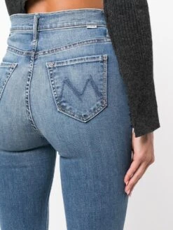 MOTHER The Swooner Rascal Hover Jeans -Free Vibe Shop mother blue The Swooner Rascal Hover Jeans 1