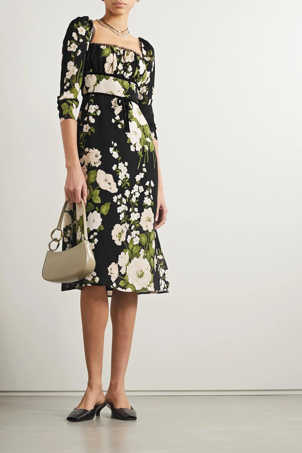 Pennie Lace-trimmed Floral-print Georgette Midi Dress 4 Pennie Lace-trimmed Floral-print Georgette Midi Dress - Image 2