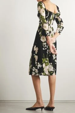 Pennie Lace-trimmed Floral-print Georgette Midi Dress 8 Pennie Lace-trimmed Floral-print Georgette Midi Dress -Free Vibe Shop reformation Black Pennie Lace trimmed Floral print Georgette Midi Dress 2