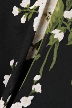 Pennie Lace-trimmed Floral-print Georgette Midi Dress 9 Pennie Lace-trimmed Floral-print Georgette Midi Dress -Free Vibe Shop reformation Black Pennie Lace trimmed Floral print Georgette Midi Dress 3