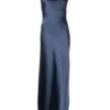 Jeany Satin-finish Silk Dress -Free Vibe Shop reformation Blue Jeany Satin finish Silk Dress