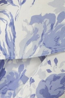 Liana Asymmetric Ruffled Floral-print Georgette Midi Dress -Free Vibe Shop reformation Blue Liana Asymmetric Ruffled Floral print Georgette Midi Dress 3