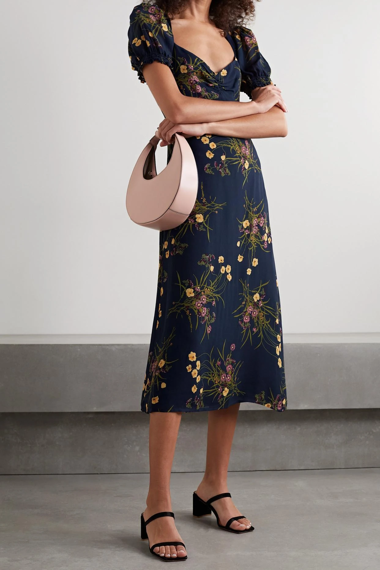 Luciana Lace-up Floral-print Crepe Midi Dress 4 Luciana Lace-up Floral-print Crepe Midi Dress - Image 2