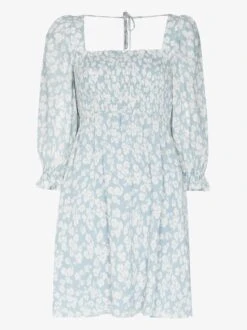 Zaria Square Neck Printed Mini Dress - Women's - Viscose