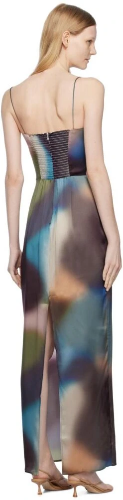 Multicolor Frankie Maxi Dress -Free Vibe Shop reformation Blur Frankie Maxi Dress 2