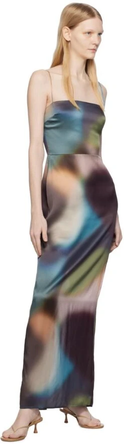 Multicolor Frankie Maxi Dress -Free Vibe Shop reformation Blur Frankie Maxi Dress 3