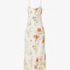 Emerick Scoop-neck Floral-print Woven Midi Dress -Free Vibe Shop reformation Etude Emerick Scoop neck Floral print Woven Midi Dress