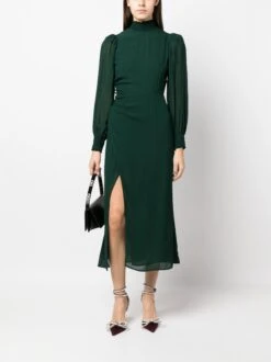 Aude Midi Dress -Free Vibe Shop reformation Green Aude Midi Dress Womens Viscose 1