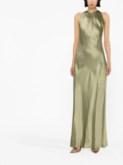 Jeany Silk Dress -Free Vibe Shop reformation Green Jeany Silk Dress 3