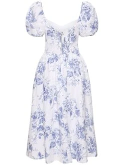 Davila Linen Midi Dress -Free Vibe Shop reformation Multicolor Davila Linen Midi Dress 4