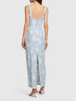 Reverie Viscose Blend Midi Dress -Free Vibe Shop reformation Multicolor Reverie Viscose Blend Midi Dress 2