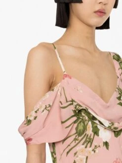Reya Floral-print Maxi Dress -Free Vibe Shop reformation Neutrals Pink Reya Floral Print Dress Womens Viscose 2