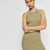 Loretta Knit Dress -Free Vibe Shop reformation Olive Oil Loretta Knit Dress