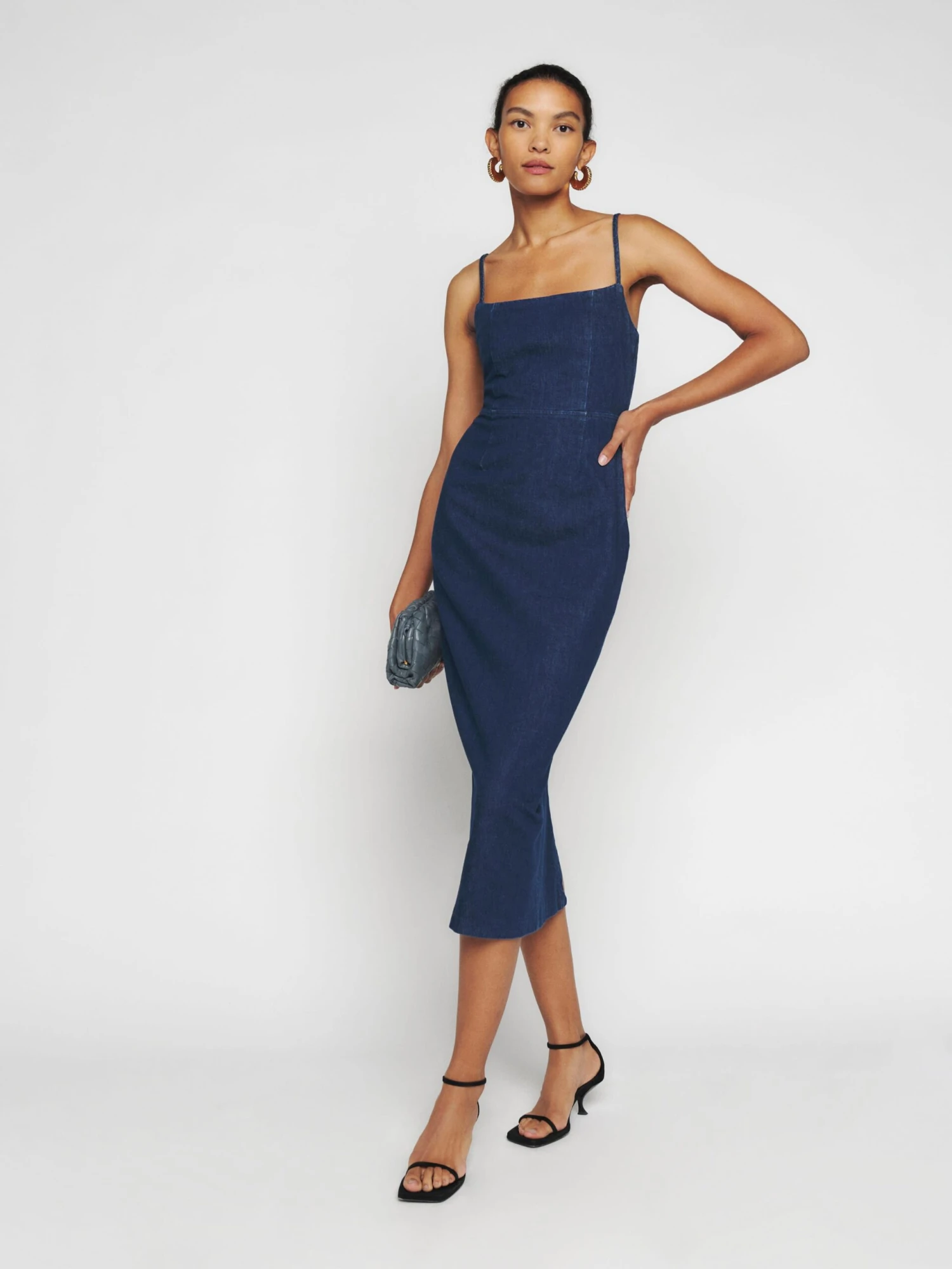 Delphinia Denim Midi Dress 3 Delphinia Denim Midi Dress