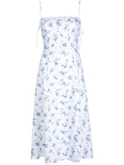 Christen Floral-print Linen Dress