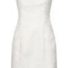 Gabby Smocked Strapless Mini Dress -Free Vibe Shop reformation White Gabby Smocked Strapless Mini Dress