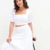 Yucca Linen Two Piece -Free Vibe Shop reformation White Yucca Linen Two Piece