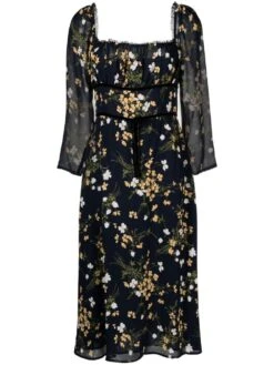 Pennie Floral-print Midi Dress 12 Pennie Floral-print Midi Dress -Free Vibe Shop reformation blue Pennie Floral print Midi Dress