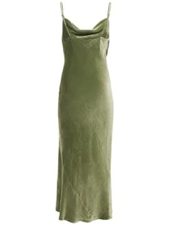 Salamanca Velvet Midi Dress -Free Vibe Shop reformation green Salamanca velvet midi dress 4