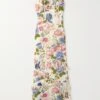 Tripoli Ruffled Floral-print Georgette Maxi Dress -Free Vibe Shop reformation pink Robe Longue En Georgette A Imprime Fleuri Et A Volants Tripoli