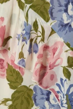 Tripoli Ruffled Floral-print Georgette Maxi Dress -Free Vibe Shop reformation pink Robe Longue En Georgette A Imprime Fleuri Et A Volants Tripoli 3